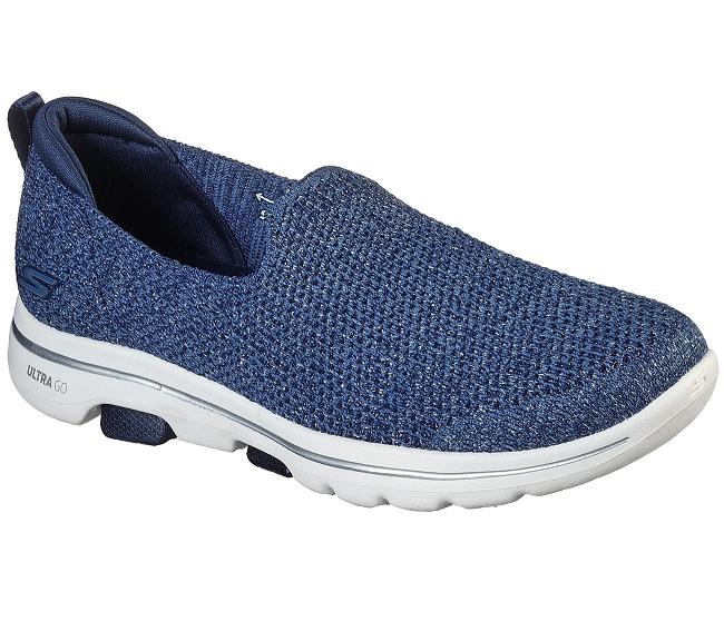 Zapatillas Para Caminar Skechers Mujer - GOwalk 5 Azul Marino LYCSU1356